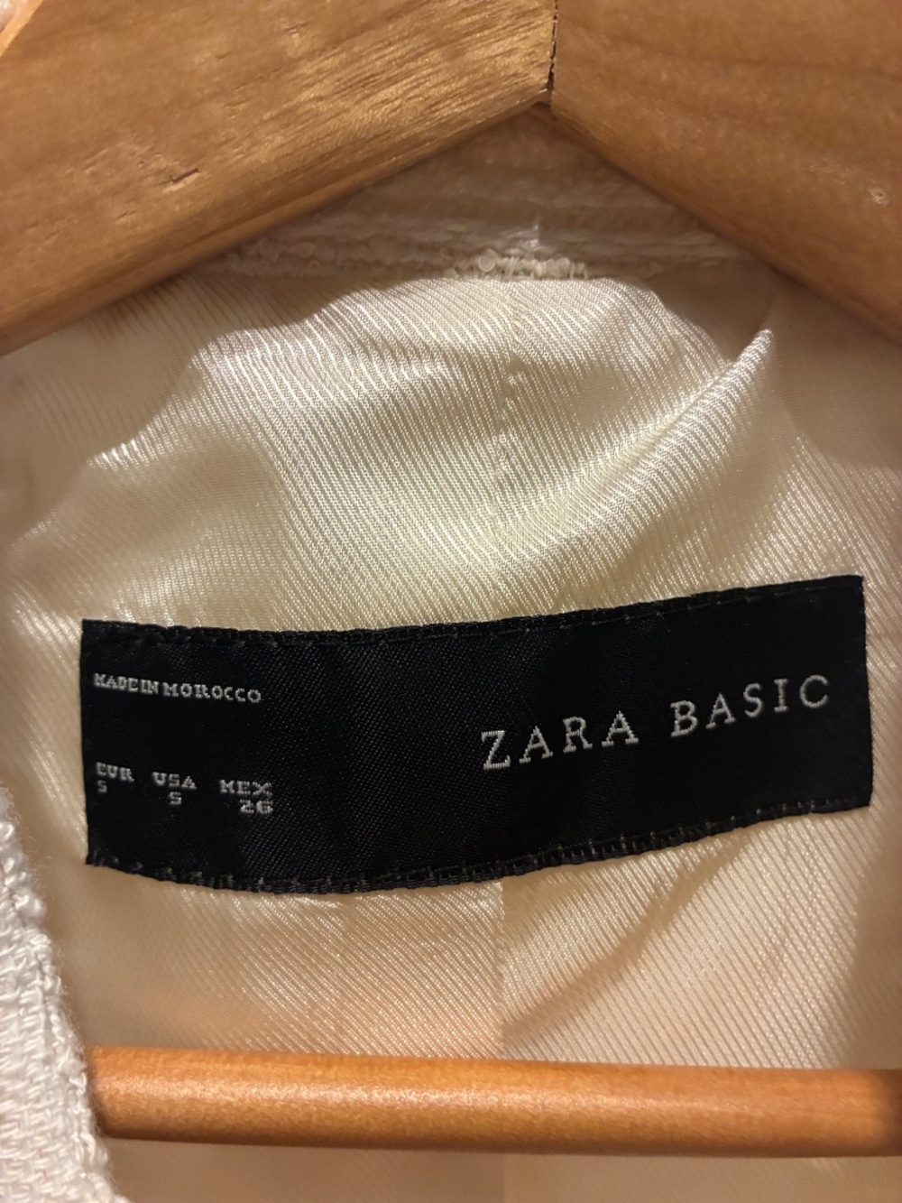 Zara Cream Tweed Double Breasted Blazer - Picture 2 of 4